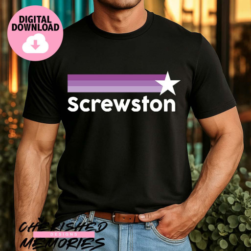 Screwston White Shirt Design