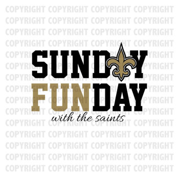 Sunday Funday With The Saints Shirt Design