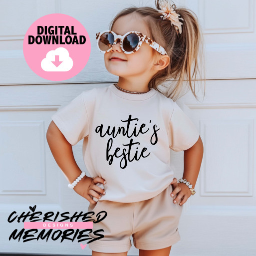 Auntie's Bestie Shirt Design