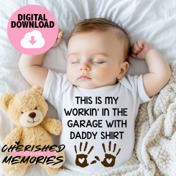 This Is My Workin In The Garage With Daddy Shirt Design