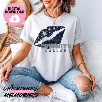 D Cowboys Lip Shirt Design